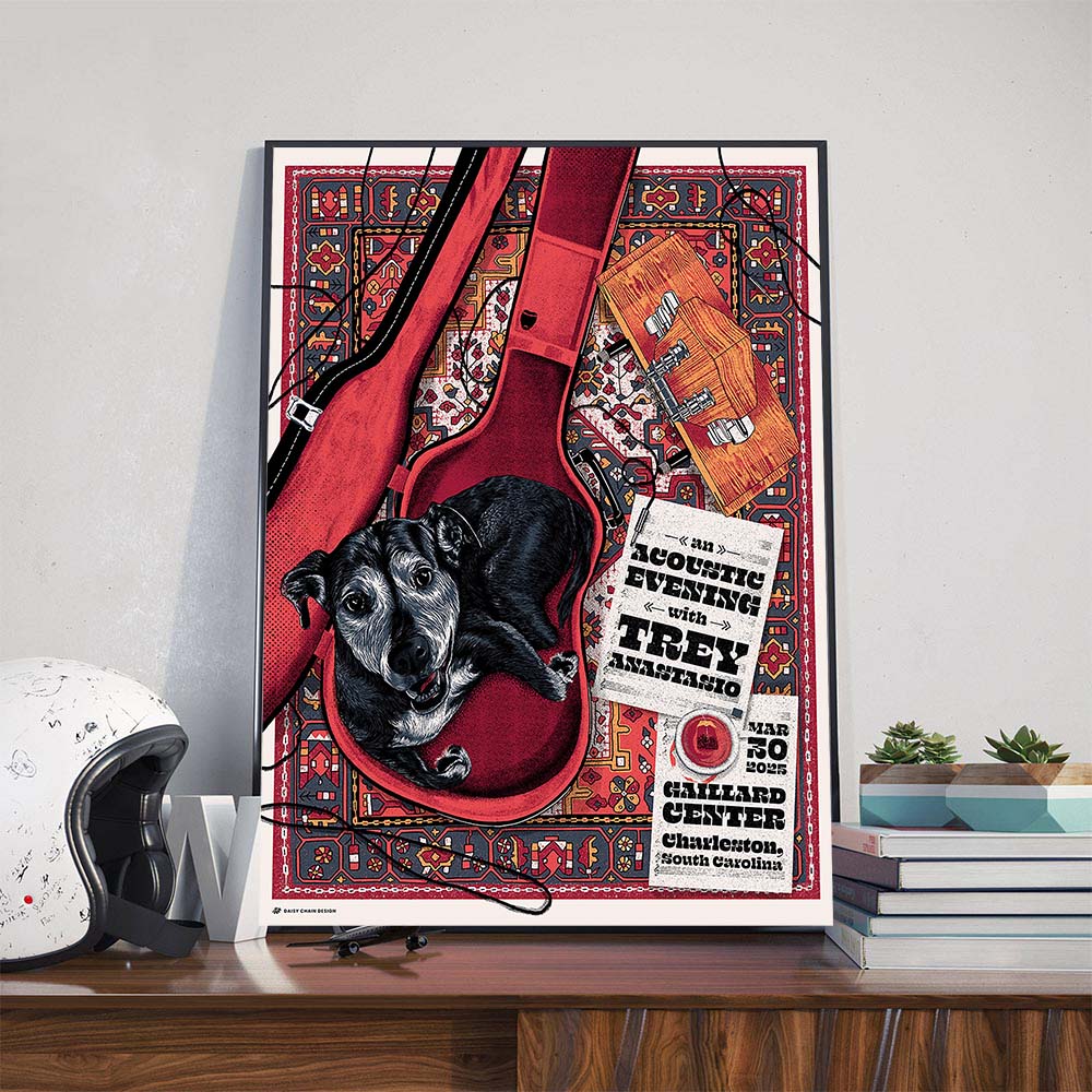 An Acoustic Evening With Trey Anastasio Performs In Charleston SC On March 30th 2025 Poster Canvas An Acoustic Evening With Trey Anastasio Performs In Charleston SC On March 30th 2025 Poster Canvas