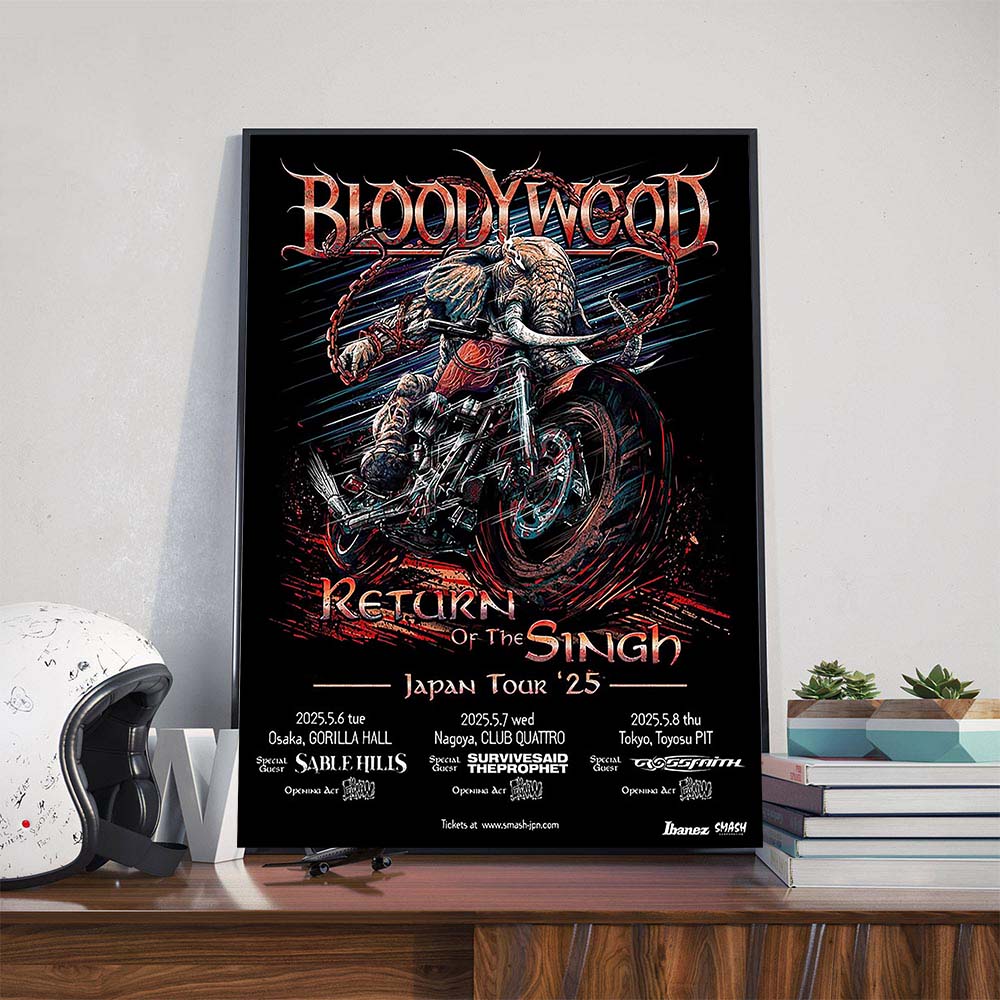 Bloodywood Return Of The Singh Poster Japan Tour 2025 In May Poster Canvas Bloodywood Return Of The Singh Poster Japan Tour 2025 In May Poster Canvas