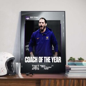 Congrats To University Of Northern Iowa Wrestling Doug Schwab Is The 2024-25 Big12 WR Coach Of The Year Poster Canvas