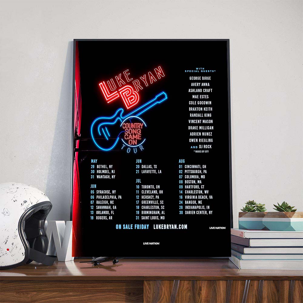 Country Song Came On Tour Luke Bryan Farm Tour 2025 Featuring Many Special Guests And Dates List Poster Canvas Country Song Came On Tour Luke Bryan Farm Tour 2025 Featuring Many Special Guests And Dates List Poster Canvas