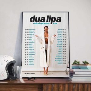 Dua Lipa 2025 Radical Optimism Tour Dates List Poster Canvas