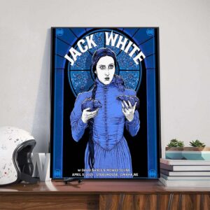 Jack White Poster For Tonight?s Show At Steelhouse In Omaha NE On April 5th 2025 Poster Canvas