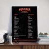 KoRn Kanada 2025 Tour Dates List With Special Guests Gojira And Loathe Poster Canvas