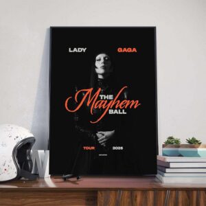 Lady Gaga The Mayhem Ball Tour 2025 Poster Canvas