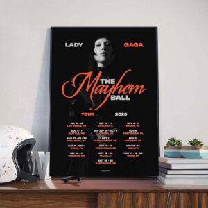 Lady Gaga The Mayhem Ball Tour 2025 With Dates Across North America Europe And The UK 2 Poster Canvas