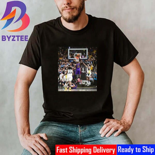 LeBron James Tips In The Tissot Buzzer Beater For Los Angeles Lakers 120-119 Indiana Pacers Shirt