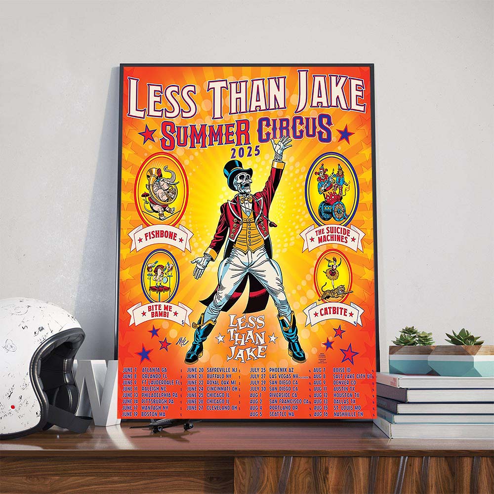 Less Than Jake Summer Circus 2025 Tour Dates List Poster Canvas Less Than Jake Summer Circus 2025 Tour Dates List Poster Canvas
