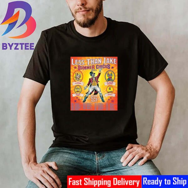 Less Than Jake Summer Circus 2025 Tour Dates List Shirt