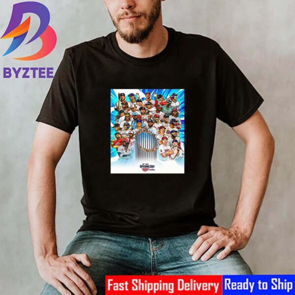 MLB Opening Day 2025 Official Poster Featuring Key Players Shirt
