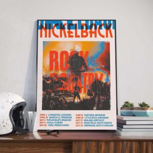 Nickelback Rock The Country 2025 Dates List Poster Canvas