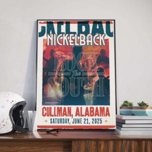 Nickelback Rock The South In Cullman AL On June 21st 2025 Poster Canvas