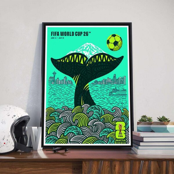 Official FIFA World Cup 26 Seattle Host City Poster Designed By Shogo Ota Poster Canvas
