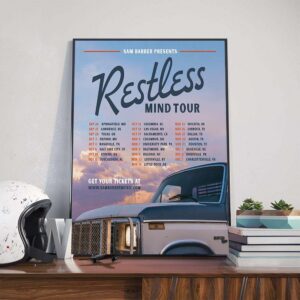 Sam Barber Restless Mind Tour 2025 Dates List Poster Canvas