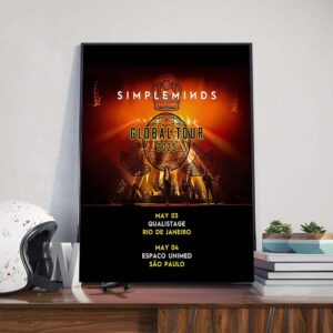 Simple Minds Global Tour 2025 Performing 2 Shows In Brazil Poster Canvas