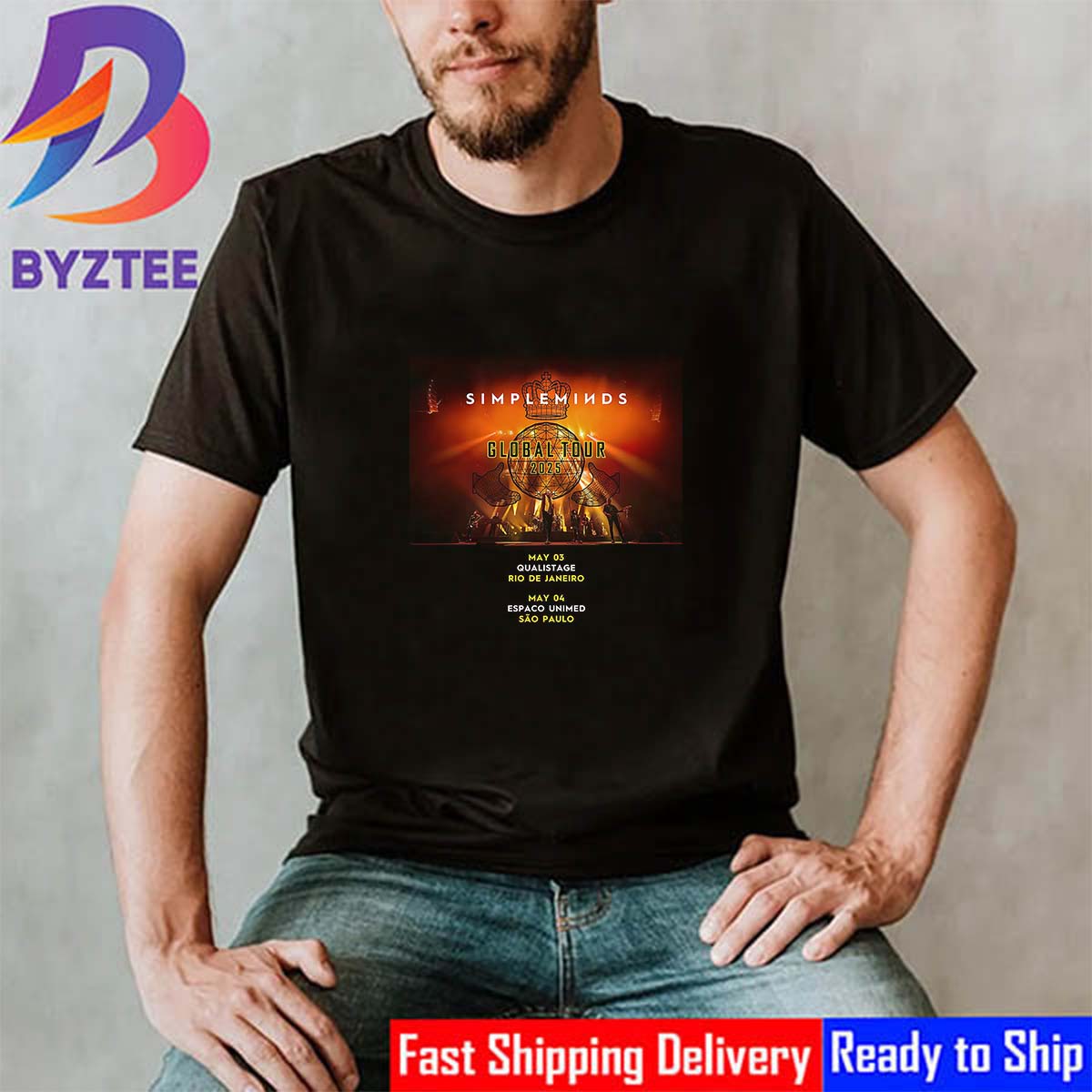 Simple Minds Global Tour 2025 Performing 2 Shows In Brazil Shirt Simple Minds Global Tour 2025 Performing 2 Shows In Brazil Shirt