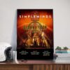 Simple Minds Summer Live 2025 Playing 2 Shows In Germany On July 11-13 Poster Canvas