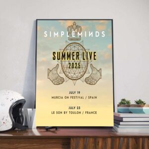 Simple Minds Summer Live 2025 To Perform In Spain And France On July 19-23 Poster Canvas