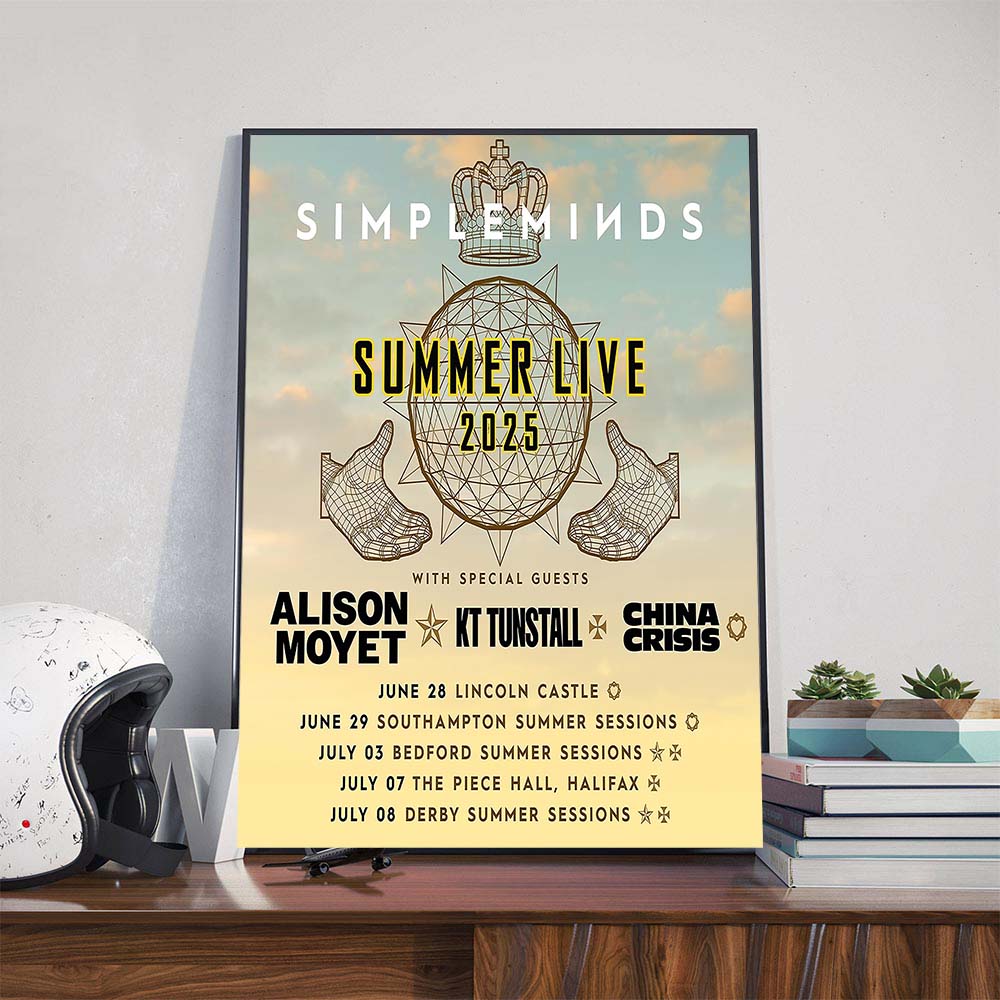 Simple Minds Summer Live 2025 UK Summer Tour Dates List With Special Guests Alison Moyet KT Tunstall And China Crisis Poster Canvas Simple Minds Summer Live 2025 UK Summer Tour Dates List With Special Guests Alison Moyet KT Tunstall And China Crisis Poster Canvas