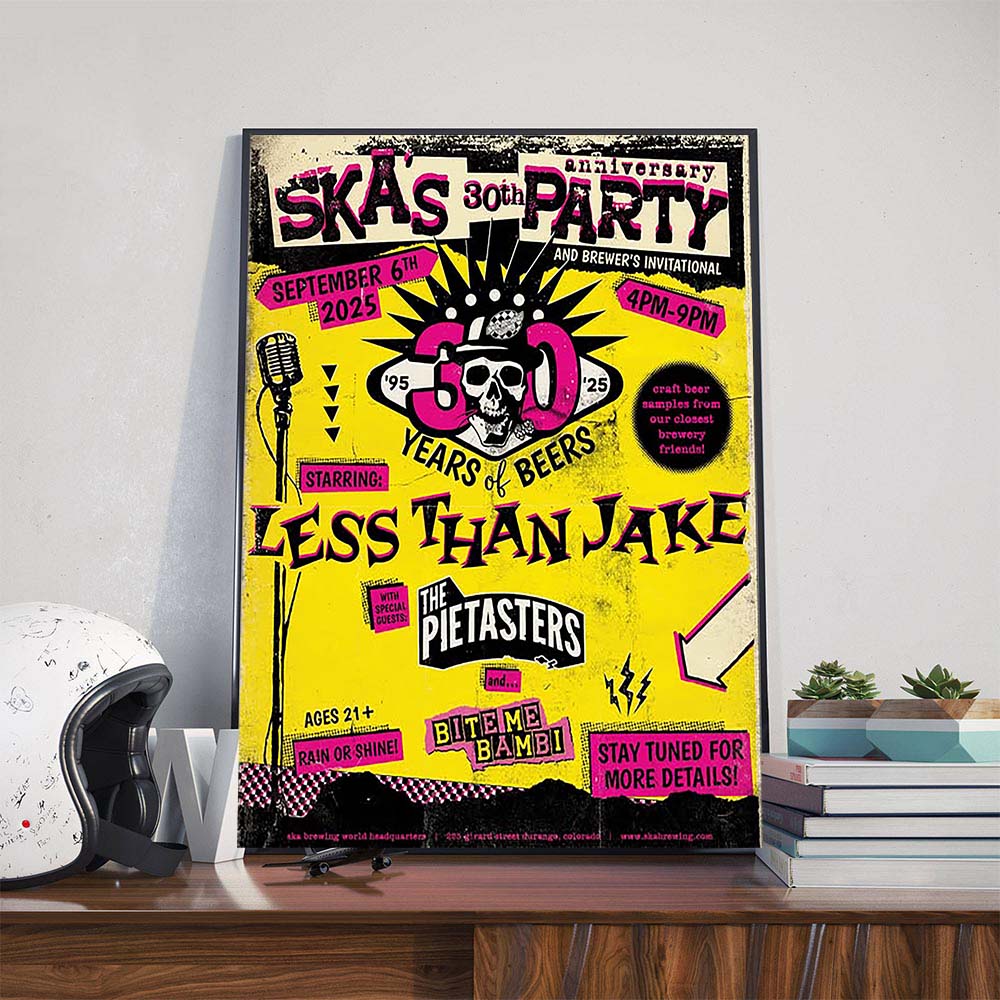 Ska Brewing?s 30th Anniversary Party And Brewer?s Invitational On September 6th 2025 Poster Canvas Ska Brewing?s 30th Anniversary Party And Brewer?s Invitational On September 6th 2025 Poster Canvas