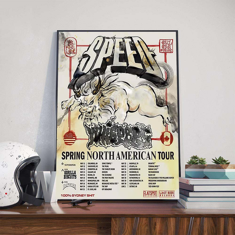Speed And Whispers Spring North American Tour 2025 Dates List Poster Canvas Speed And Whispers Spring North American Tour 2025 Dates List Poster Canvas