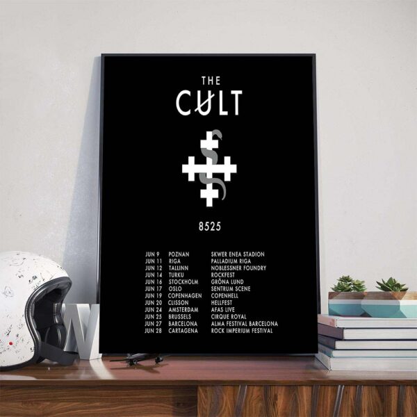 The Cult 8525 Tour 2025 Dates List Poster Canvas