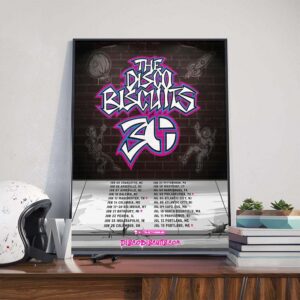 The Disco Biscuits TDB 30 Dates List Poster Celebrating 30 Years Of The Disco Biscuits Poster Canvas