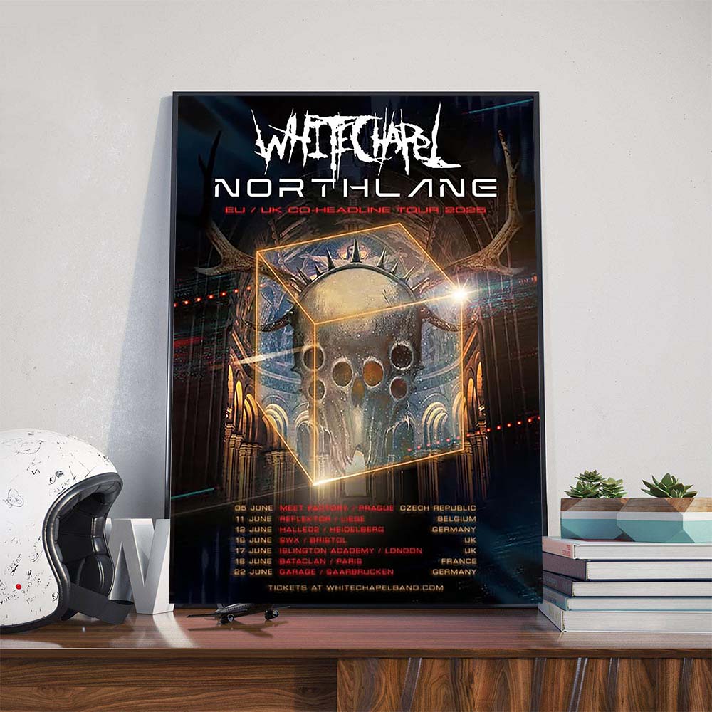 Whitechapel And Northlane EU And UK Co-Headline Tour 2025 Poster Canvas Whitechapel And Northlane EU And UK Co-Headline Tour 2025 Poster Canvas