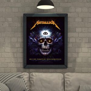 Metallica Tonight Poster M72 Charlotte In The Venue Charlotte 2025 At Bank Of America Stadium In Charlotte NC On May 31st 2025 Home Decor Poster Canvas