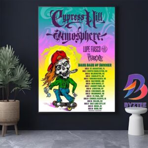 2025 Dank Daze Of Summer Tour Poster With Headliners Cypress Hill Atmosphere Lupe Fiasco And The Pharcyde Home Decor Poster Canvas