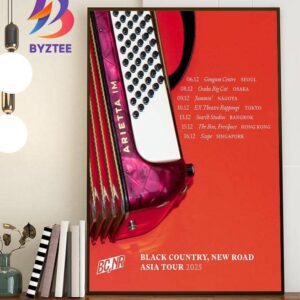 Black Country New Road Asia Tour 2025 Schedule Dates And Cities List Home Decor Wall Art Poster Canvas