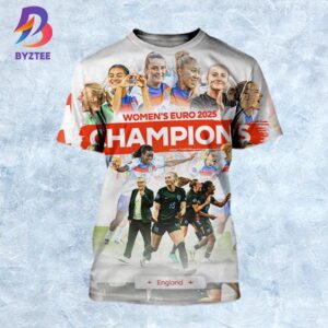 Congratulations England Lionesses Are Back-To-Back UEFA Womens Euro Champions 2022-2025 All Over Print Shirt