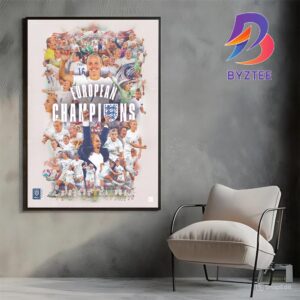Congratulations England Lionesses Are European Champions 2025 Home Decor Poster Canvas