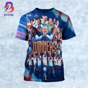 England Back To Back 2022-2025 UEFA Womens Euro Winners All Over Print Shirt