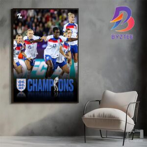 England Make It Back-To-Back Womens Euros Champions 2022-2025 Home Decor Poster Canvas