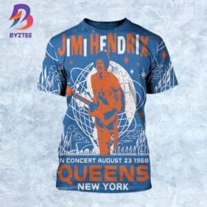 Jimi Hendrix Exclusive Poster In Concert August 23 1968 In Queens New York All Over Print Shirt
