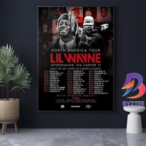 Lil Wayne Tha Carter VI 2025 North America Tour Poster Built On Over 20 Years Of Carter Classics Home Decor Poster Canvas