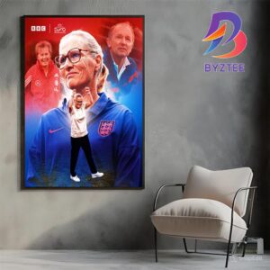 Sarina Wiegman Become The 3rd Manager To Win 3 Consecutive Womens Euros Titles Home Decor Poster Canvas