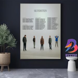 Silverstein 2025 World Tour Poster Dates List In Australia Latin America And North America Home Decor Poster Canvas