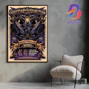 The Oddities And Curiosities Expo 2025 Australia Tour Poster Dates List Home Decor Poster Canvas