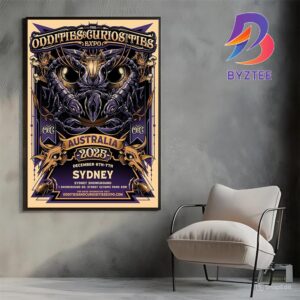 The Oddities And Curiosities Expo Sydney 2025 Australia Tour Poster At Sydney Showground 1 Showground RD Sydney Olympic Park NSW On December 6-7 2025 Poster Canvas