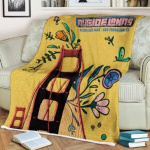 2025 Outside Lands Music Festival Bridge Blanket At Golden Gate Park San Francisco CA On August 8-10 2025 Fleece Blanket