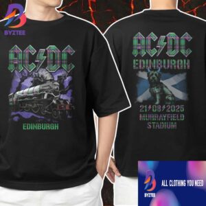 ACDC Edinburgh PWR UP Event Tour Tee August 21 2025 At Murrayfield Stadium Two Sided Unisex T-Shirt