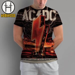 ACDC Karlsruhe 2025 PWR UP Tour Poster At Messe In Germany On August 17 2025 All Over Print Shirt