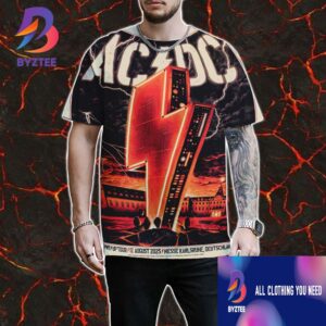 ACDC PWR UP Tour August 17 2025 At Messe Karlsruhe Deutschland Germany Poster Event All Over Print T-Shirt