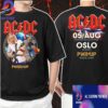 ACDC PWR UP Tour Norway 2025 Event Poster At Bjerke Racecourse In Oslo On August 5th 2025 Artwork By Skurktur Classic Two Sides T-Shirt