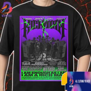 Aespa Rich Man Schedule Poster The 6th Mini Album 9-5-2025 Merch Unisex T-Shirt