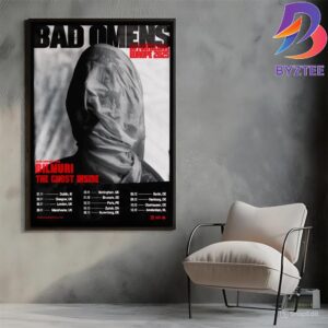 Bad Omens Do You Feel Love Europe 2025 Poster Dates List With Support From Bilmuri The Ghost Inside Home Decor Poster Canvas