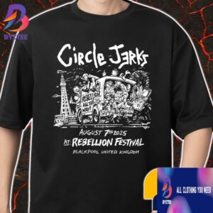 Circle Jerks At Rebellion Festival 7-10 August 2025 Winter Gardens Blackpool UK Limited Tee Rebellion All The Way Merch Unisex T-Shirt