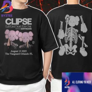 Clipse Let God Sort Em Out With Earthgang Tour August 13 At The Vanguard Orlando FL Collab With KAWS Artwork Unisex T-Shirt