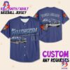 Custom Cars Lightning Mcqueen Red Double Bolt Binding Baseball Jersey Custom Cars Lightning Mcqueen Red Double Bolt Binding Baseball Jersey